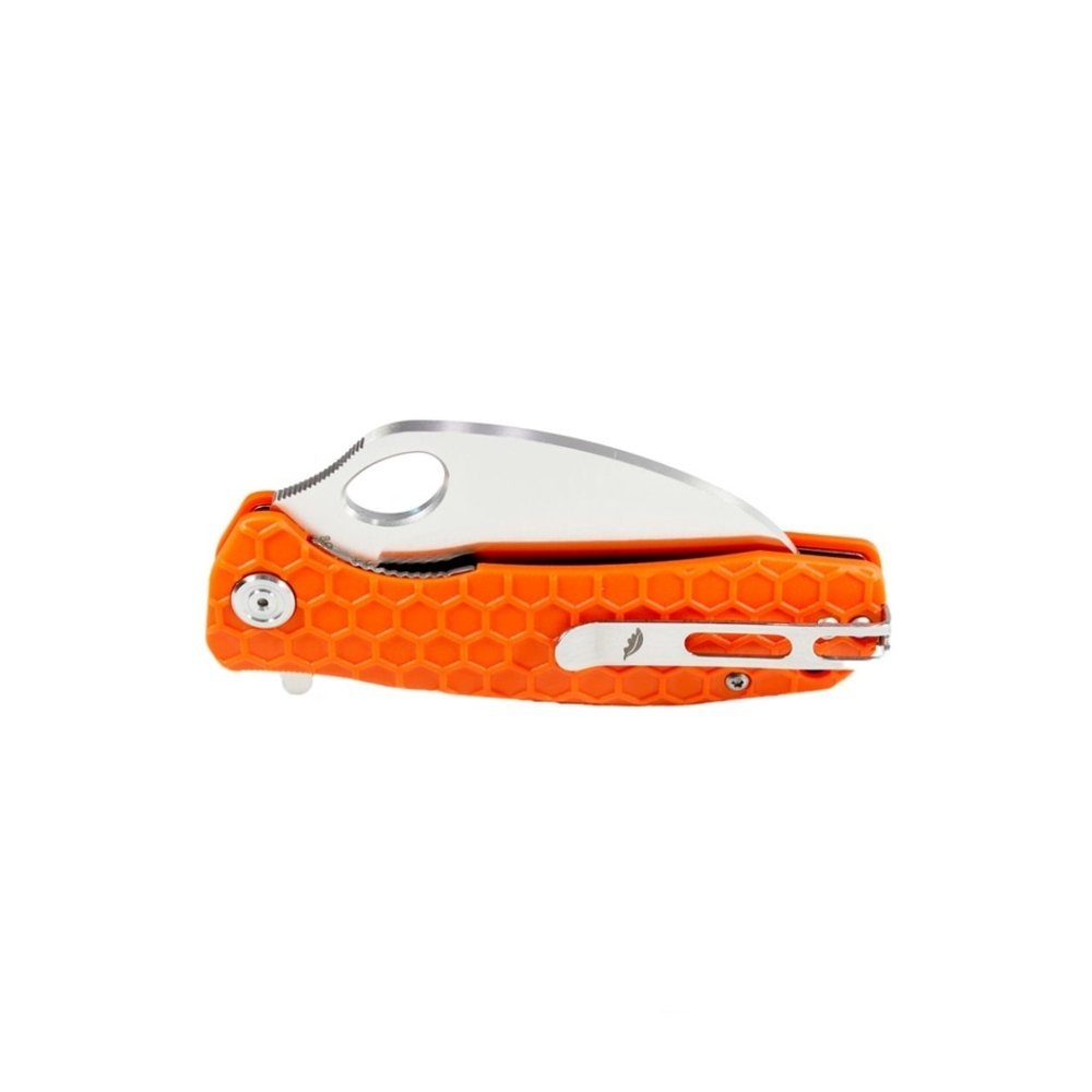 Honey Badger Claw Folding Knife Plain Edge Medium Orange 8cm