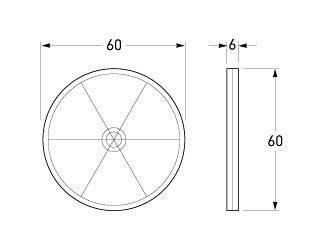 Hella Marine Retro Reflector 60mm White Screw Mount