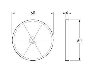Hella Marine Retro Reflector Adhesive Mount