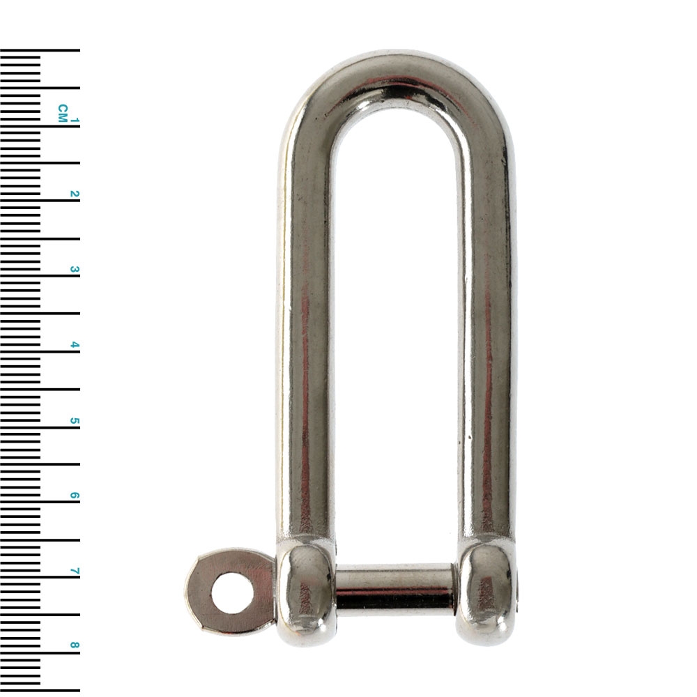 Sinox S362LK M8 316 Captive Pin Long D Shackle