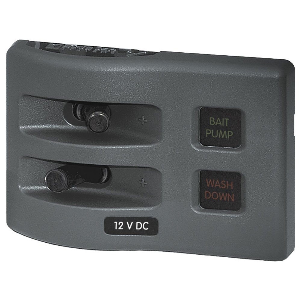 Blue Sea WeatherDeck DC Waterproof Switch Panel 12V Fused 2 Position