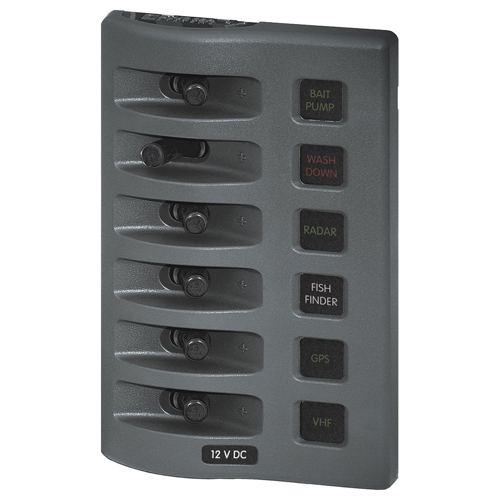 Blue Sea WeatherDeck Waterproof Fuse Panel 6-Position 12V