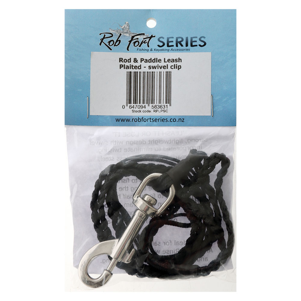 Rob Fort Plaited Rod/Paddle Leash with Swivel Clip