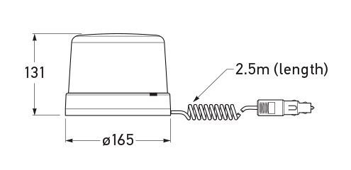 Hella Marine KL7000LED Beacon Magnetic Mount Amber