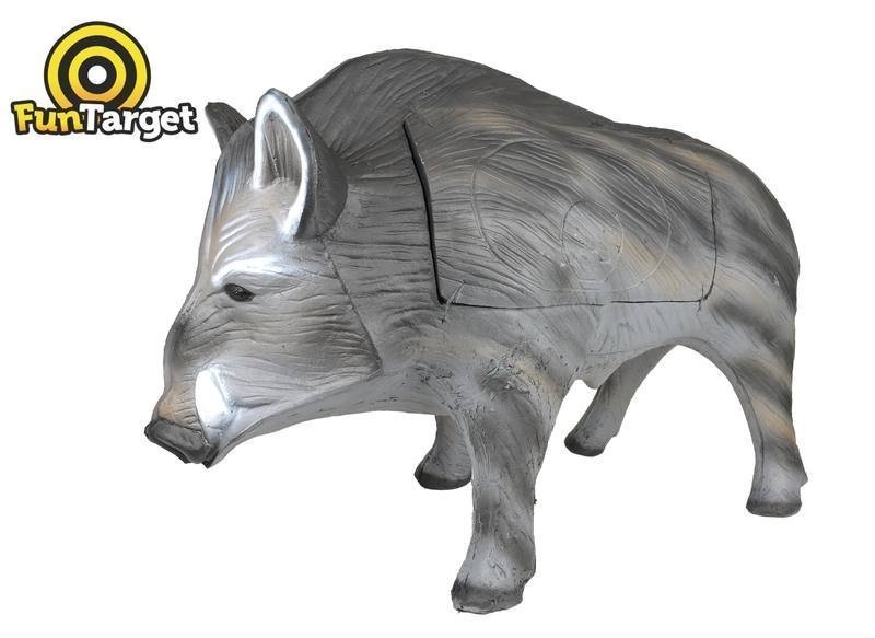 Fun Target 3D Foam Archery Target with Replaceable Core Insert Grey Boar