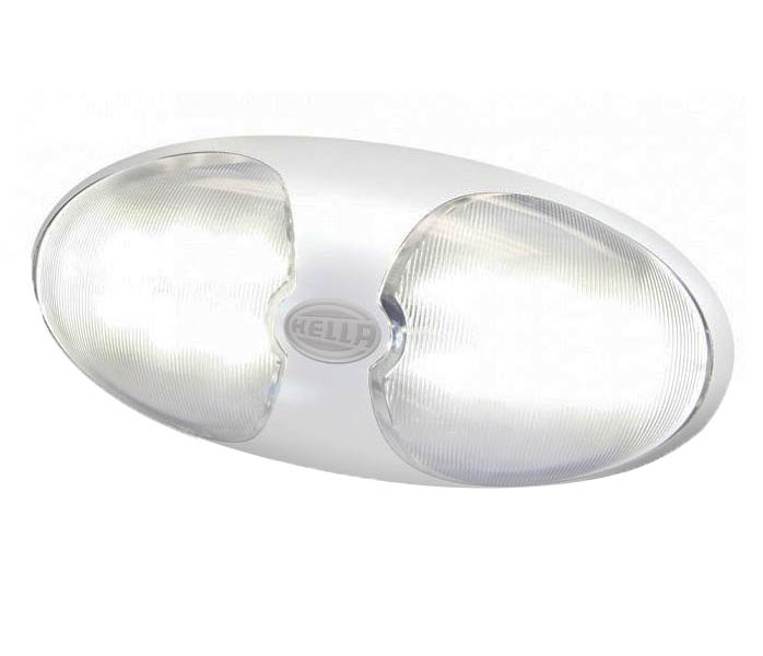 Hella Marine 2.5w White DuraLED 12 Lamp White Shroud with Switch