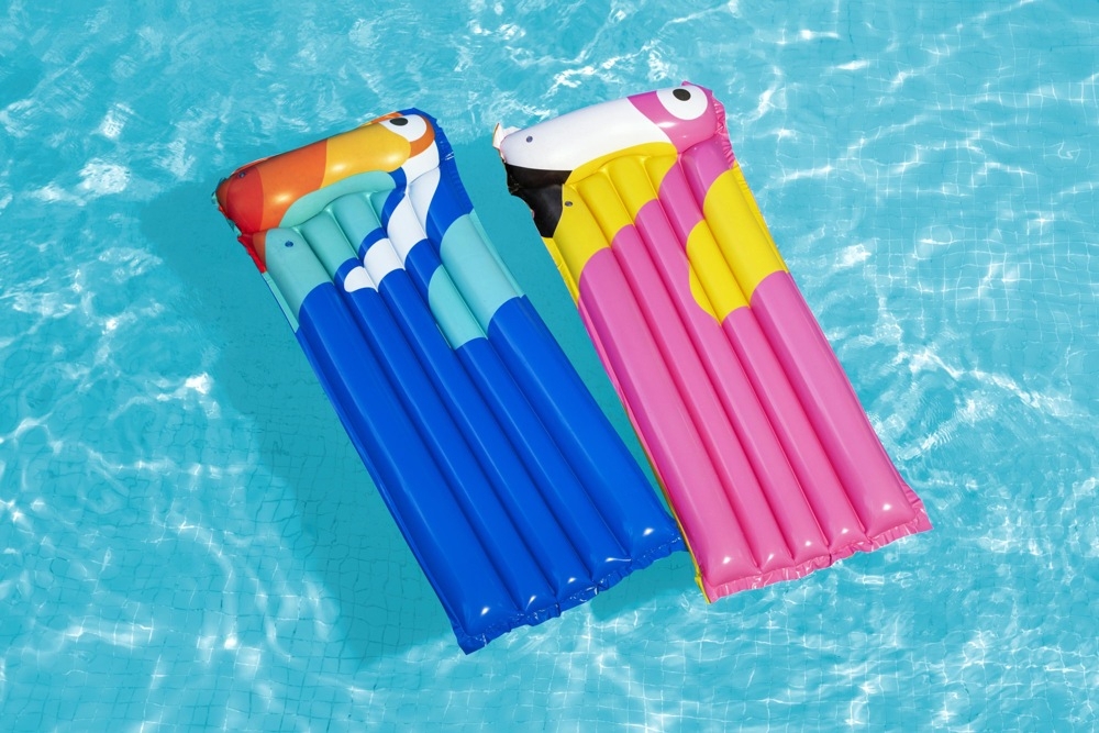 Bestway Tropical Bird Inflatable Lilo Pool Float Blue 1.83m x 76cm