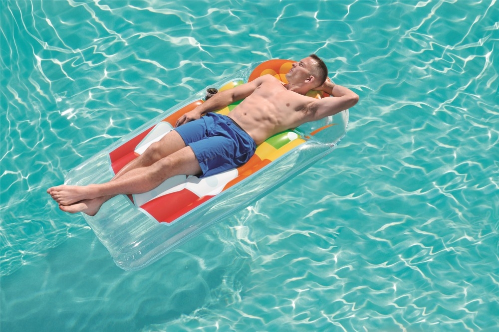 Bestway Tropical Beverage Inflatable Lilo Pool Float Orange