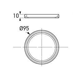 Hella Marine 83mm Round Lamp Mounting Ring 90mmOD