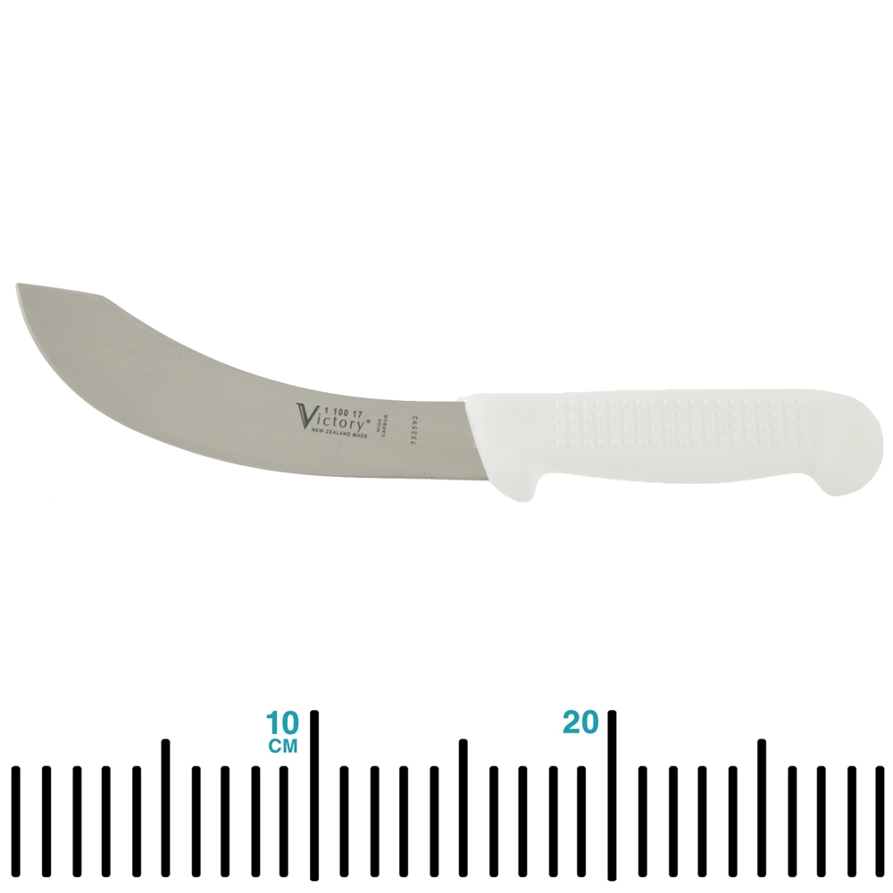 Victory 1/100/17/115 High Carbon Skinning Knife White Handle 17cm