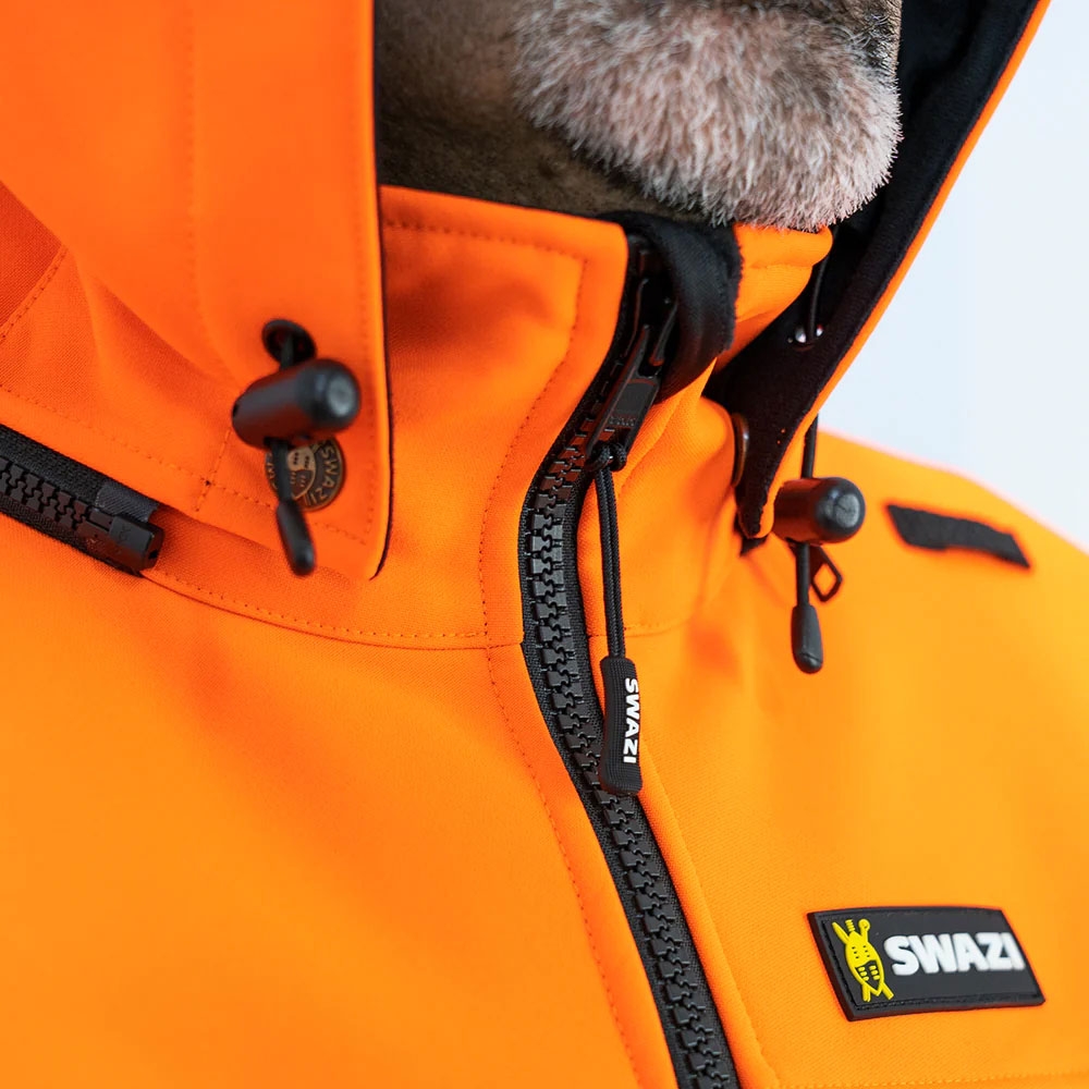 Swazi Yukon High-Vis Windproof Anorak Jacket Blaze/Black 4XL