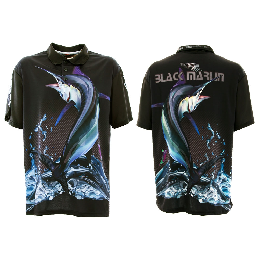 Mad About Fishing UPF40 Marlin Polo Shirt Small