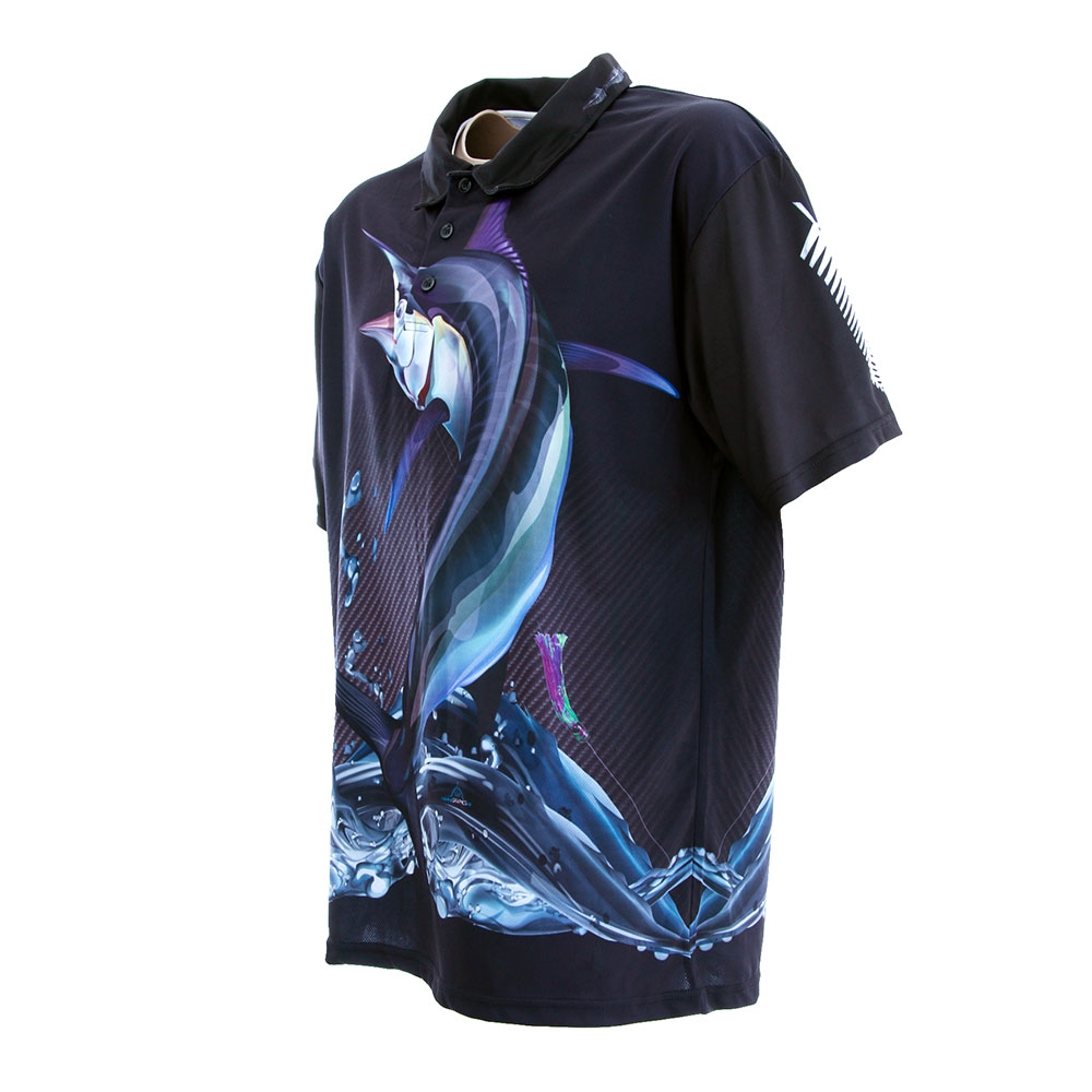 Mad About Fishing UPF40 Marlin Polo Shirt Small