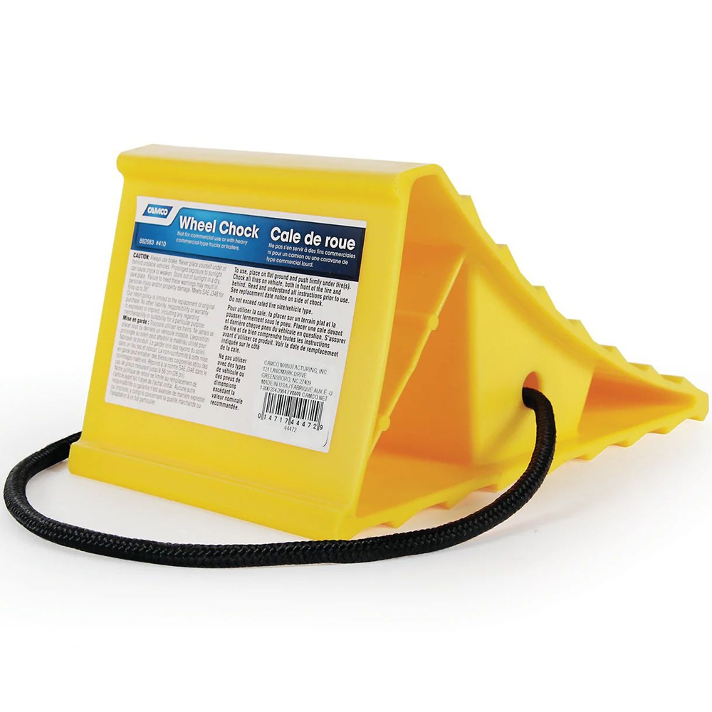 Camco Wheel Chock with Rope