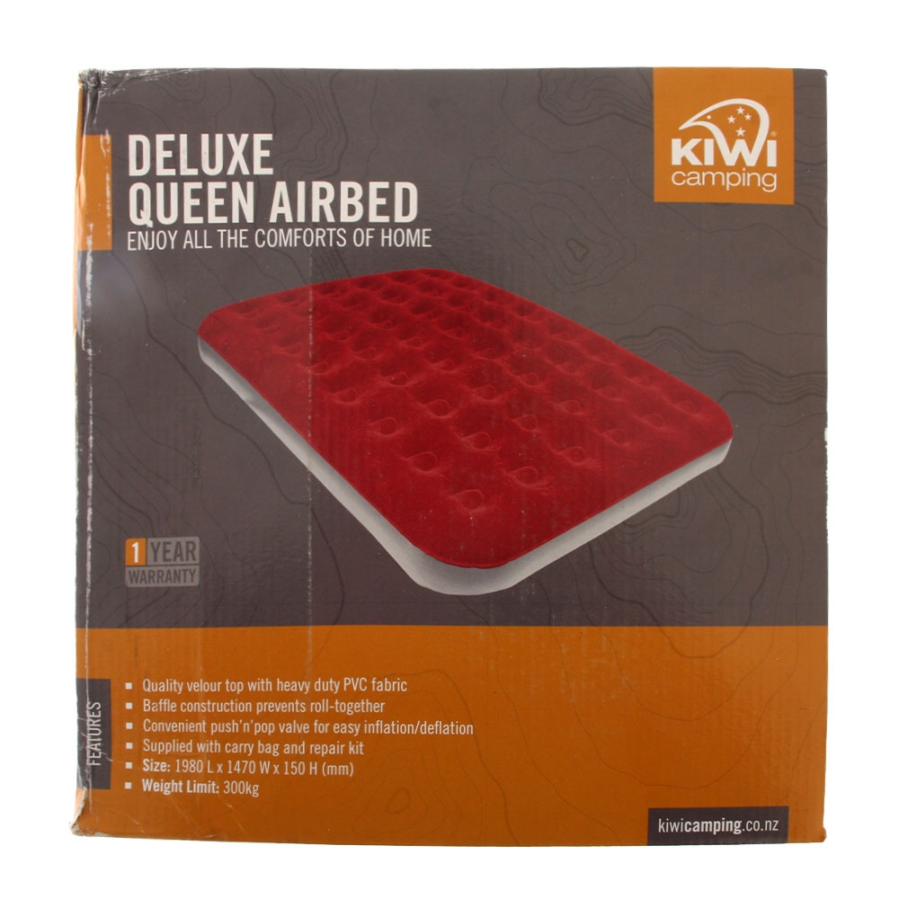 Kiwi Camping Queen Deluxe Velour Airbed