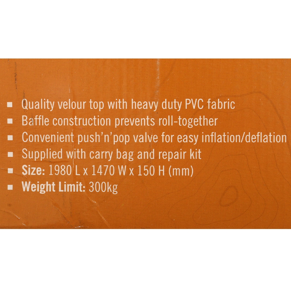 Kiwi Camping Queen Deluxe Velour Airbed