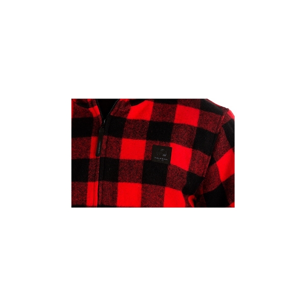Swanndri Hudson Mens Wool Hoodie Red/Black Check Large