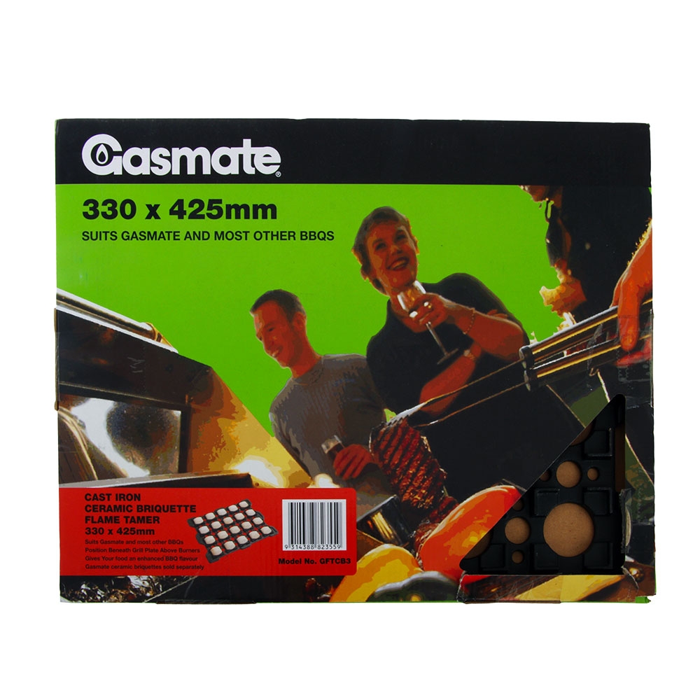 Gasmate 3 Burner Cast Iron Ceramic Briquette Holder