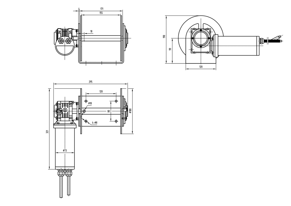 Savwinch Stainless Steel Series 450SSS Drum Winch