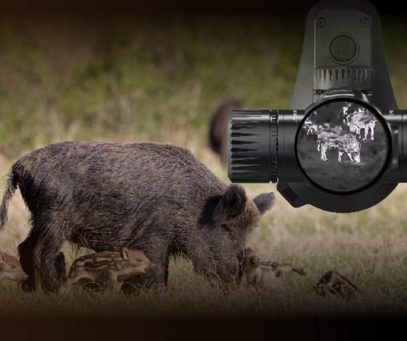 Guide Infrared TU451 Thermal Imaging Scope with Laser Rangefinder 50mm 50Hz