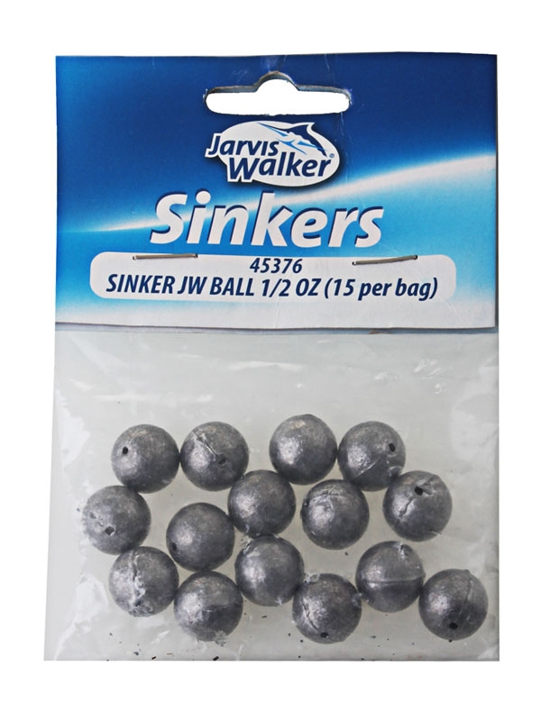 Jarvis Walker Ball Sinker 1/2oz Qty 15