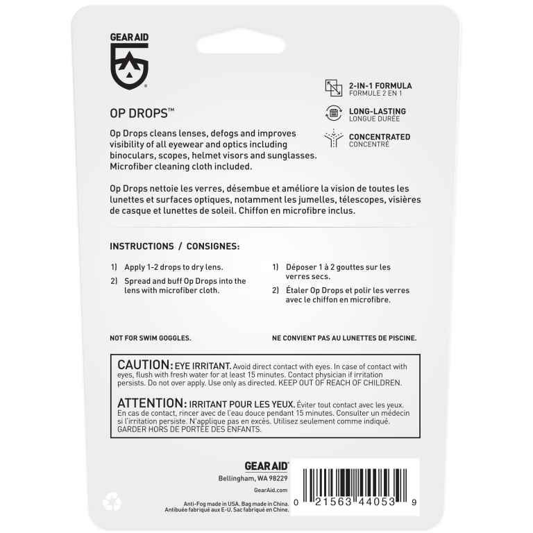 Gear Aid Op Drops Anti-Fog and Lens Cleaner 7ml