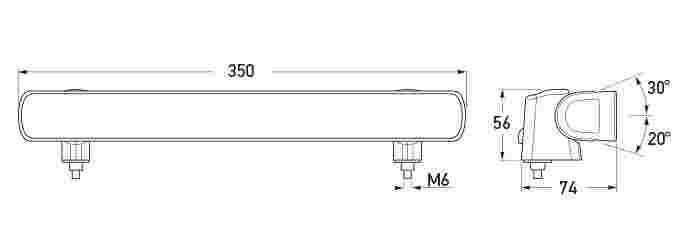 Hella Marine BL350 LED Work Lamp Extra Wide