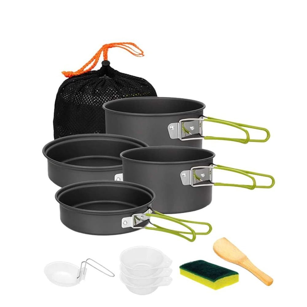 Domex Anodised 10-Piece Camping Cook Set