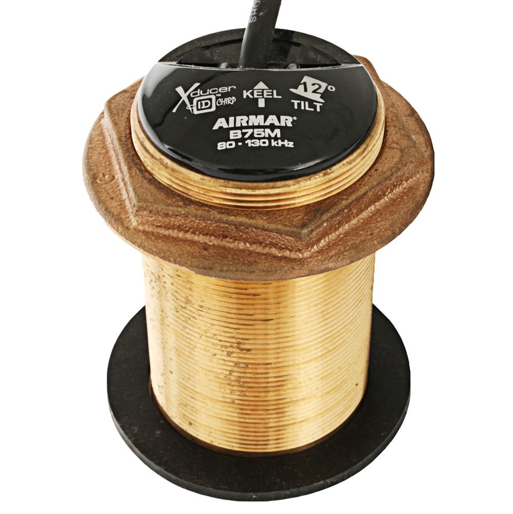 Airmar B75M CHIRP Thru-Hull Transducer 12-Degree Tilt 600W Mix and Match No Connector