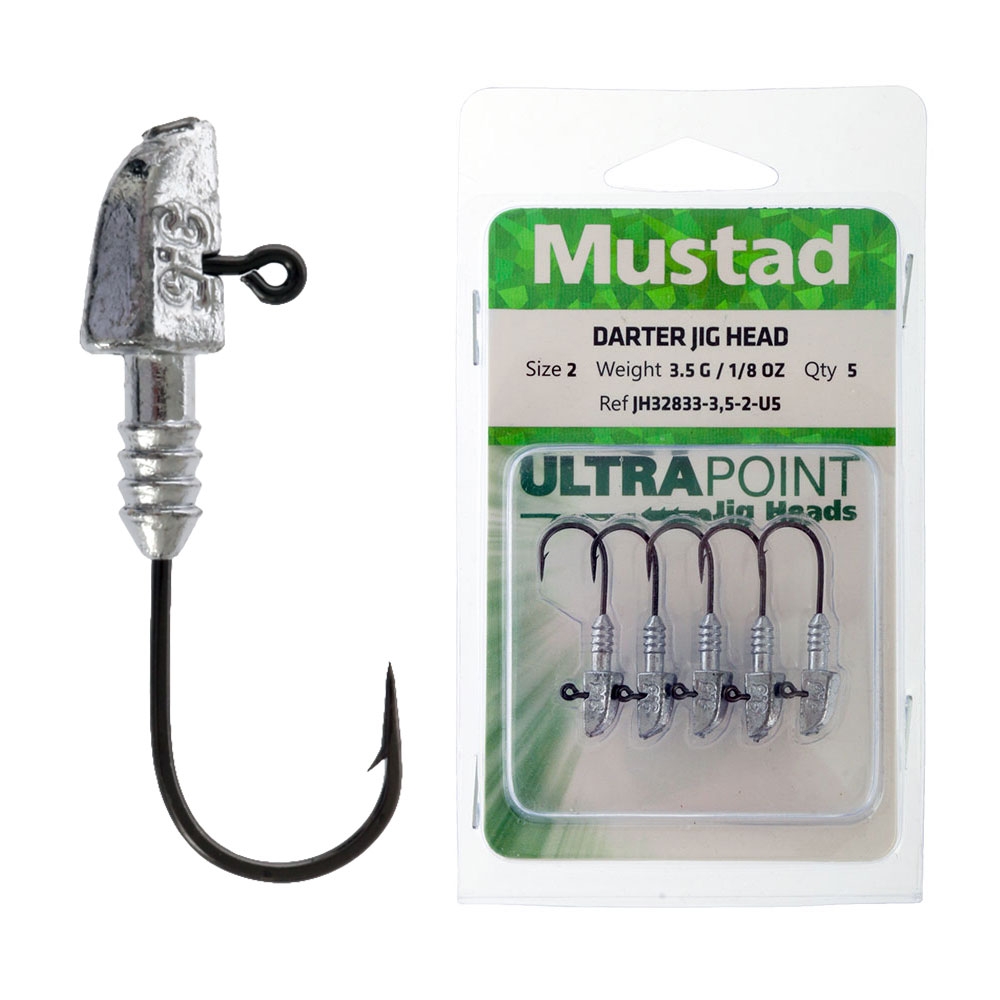 Mustad Darter Jig Heads Size 2 3.5g Qty 5