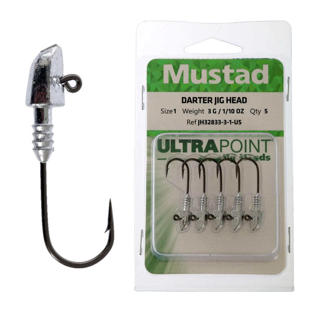 Mustad Darter Jig Heads Size 1 3g Qty 5