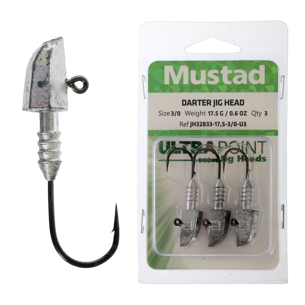 Mustad Darter Jig Heads Size 3/0 17.5g Qty 3