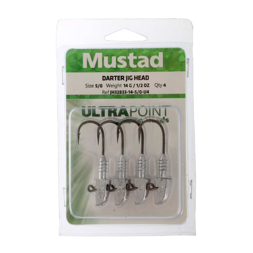 Mustad Darter Jig Heads Size 5/0 14g Qty 4