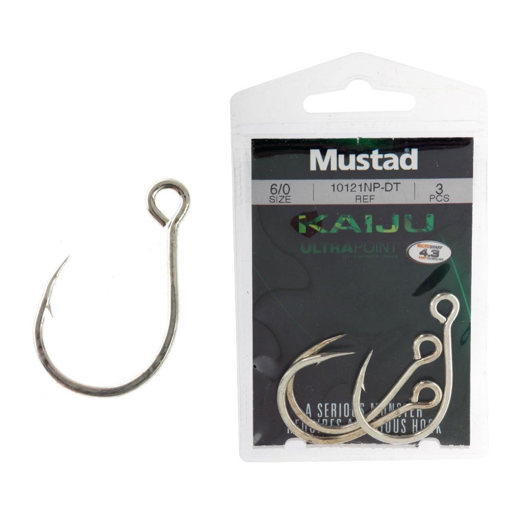 Mustad Kaiju In-Line Jig Hooks 6/0 Qty 3