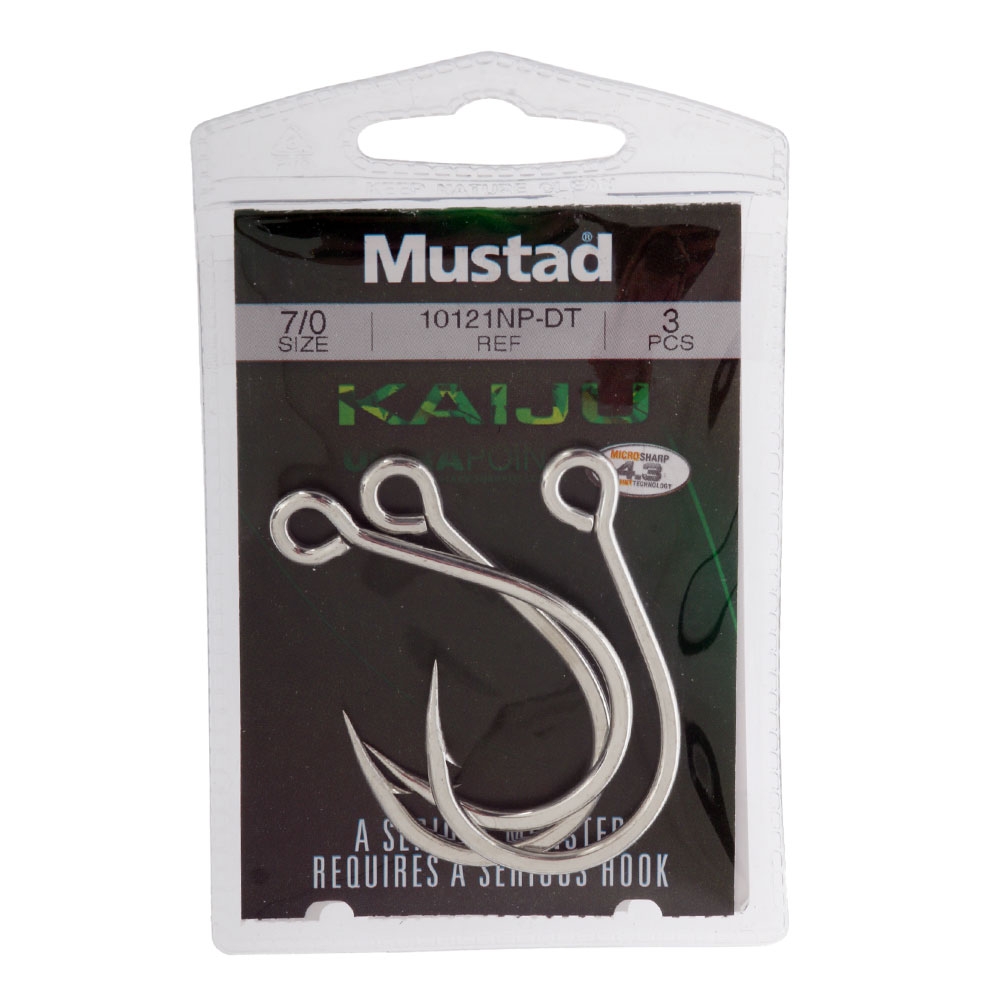 Mustad Kaiju In-Line Jig Hooks 7/0 Qty 3