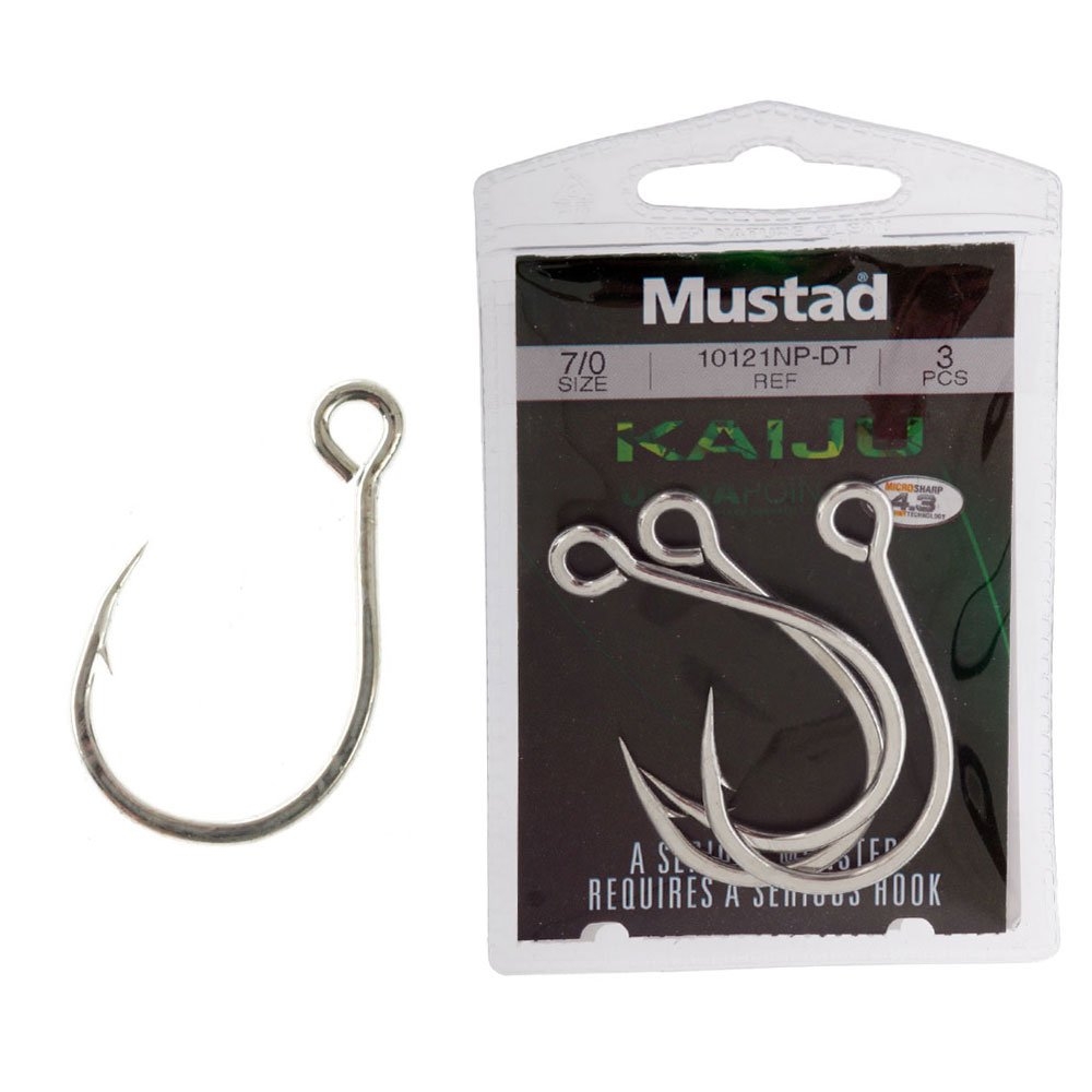 Mustad Kaiju In-Line Jig Hooks 7/0 Qty 3