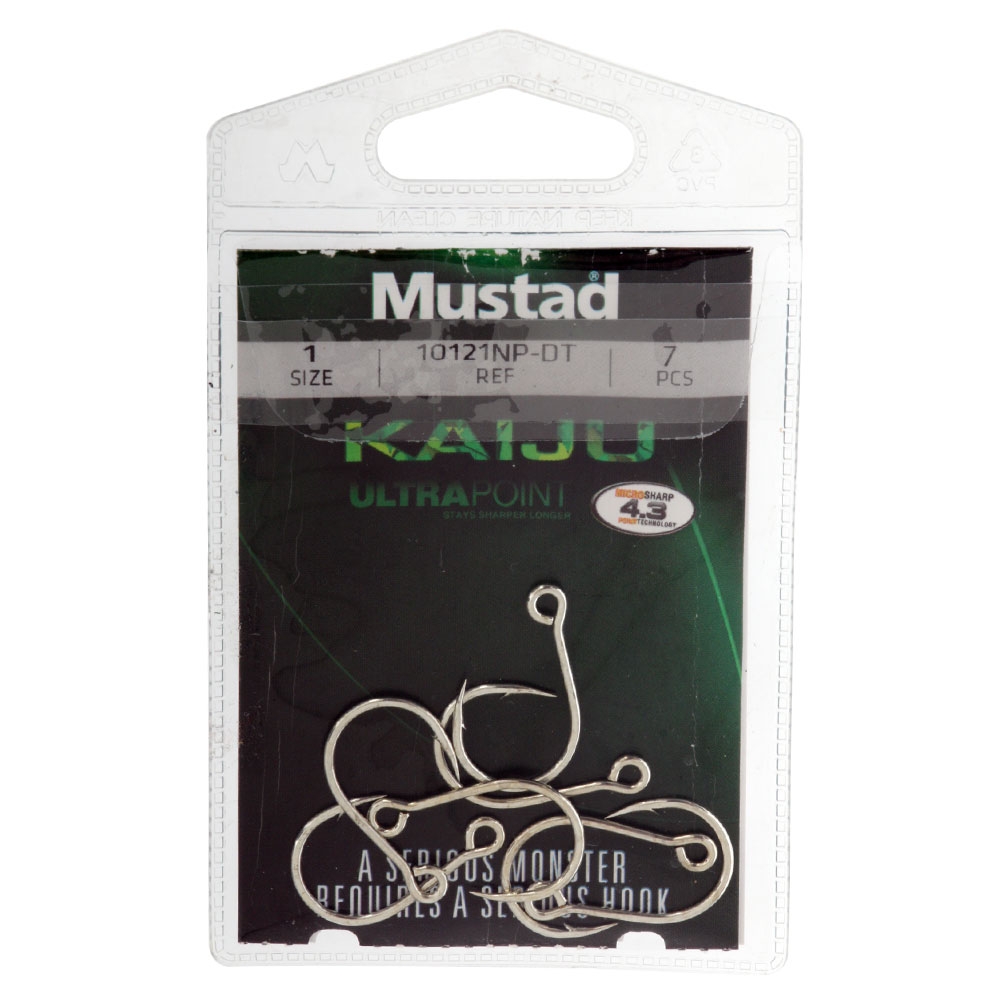 Mustad Kaiju In-Line Jig Hooks No.1 Qty 7