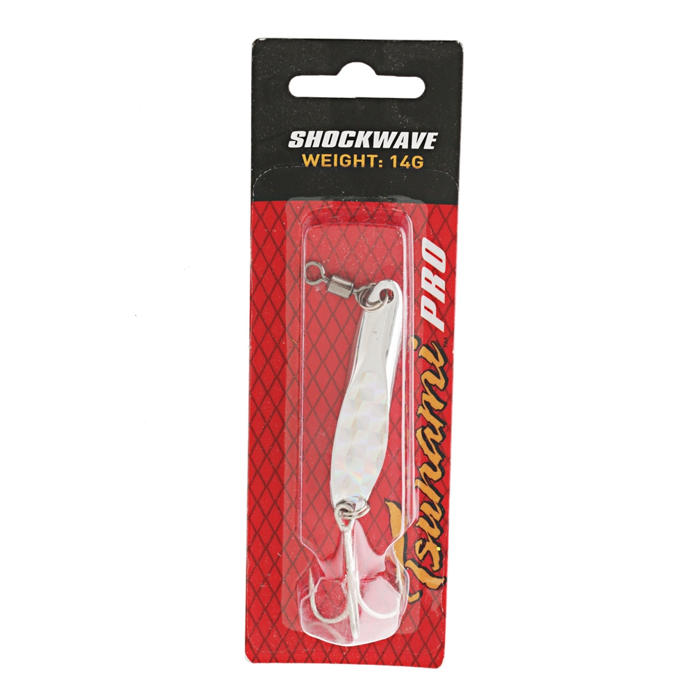 Tsunami Shockwave Chrome Silver Spinning Lure/Jig