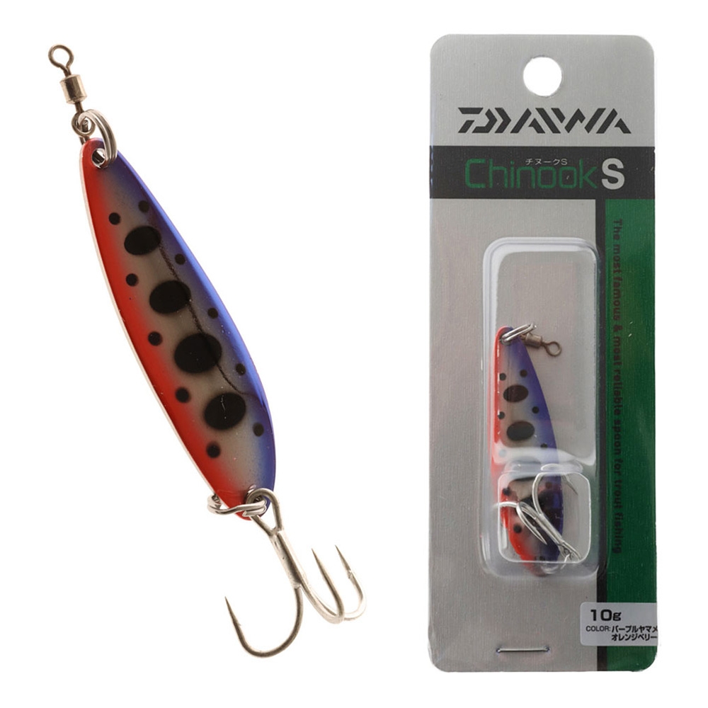 Daiwa Chinook S Trout Lure 10g Purple Yamame Orange Belly