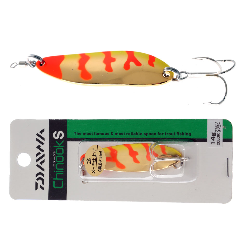 Daiwa Chinook S Trout Lure 14g Albino Tiger