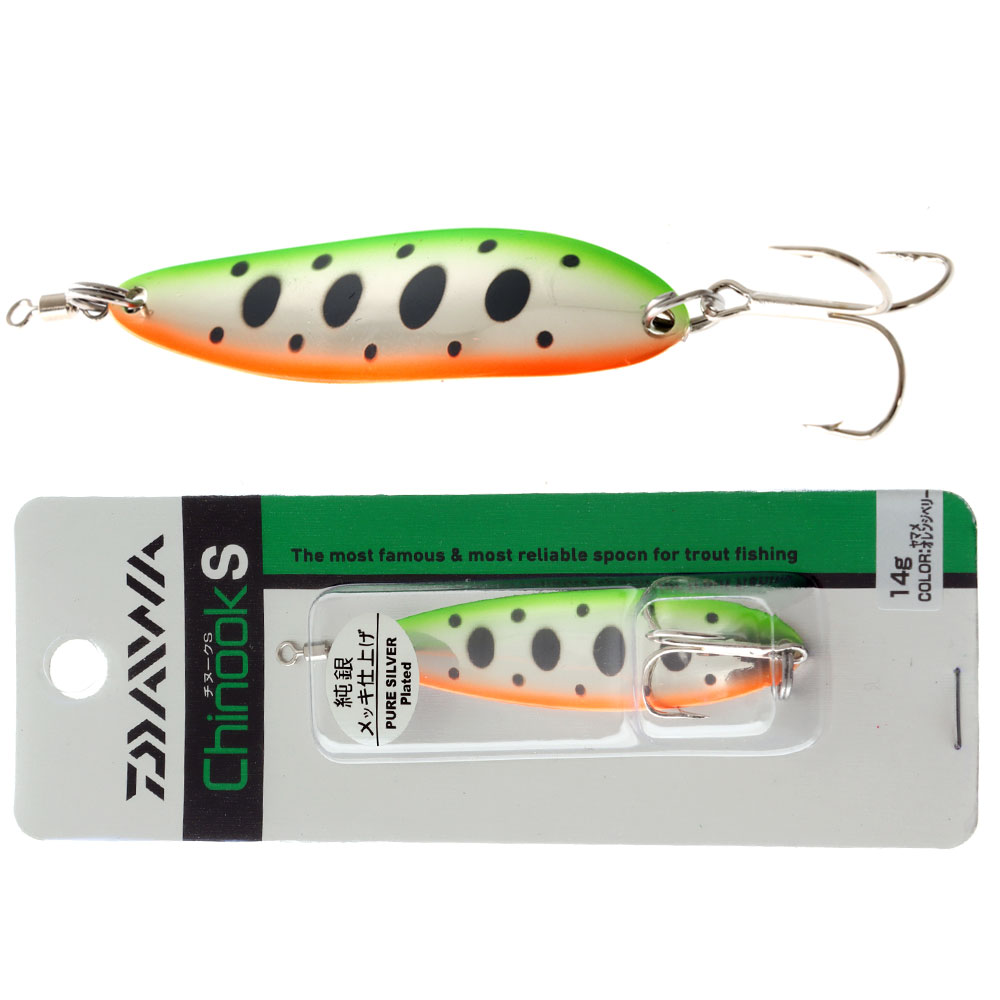Daiwa Chinook S Trout Lure 14g Purple Yamame Orange Belly