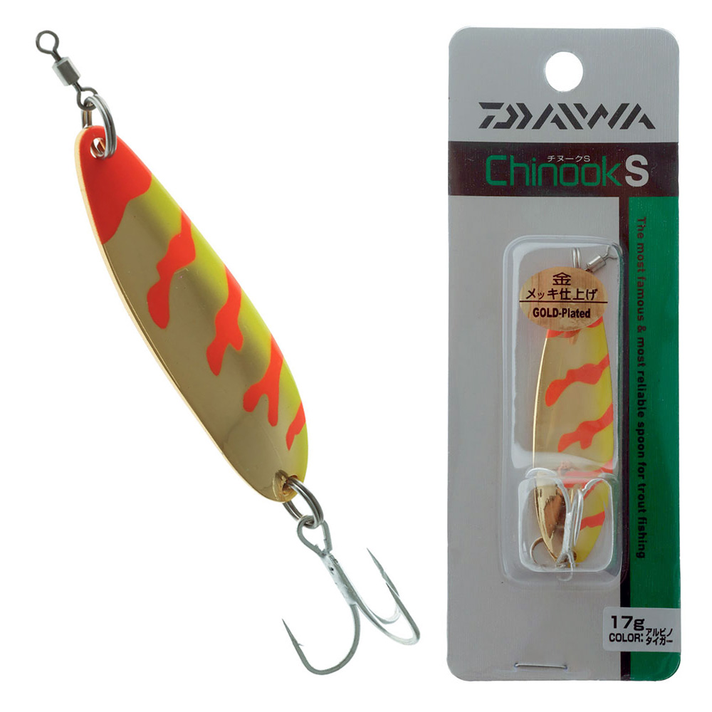 Daiwa Chinook S Trout Lure 17g Albino Tiger