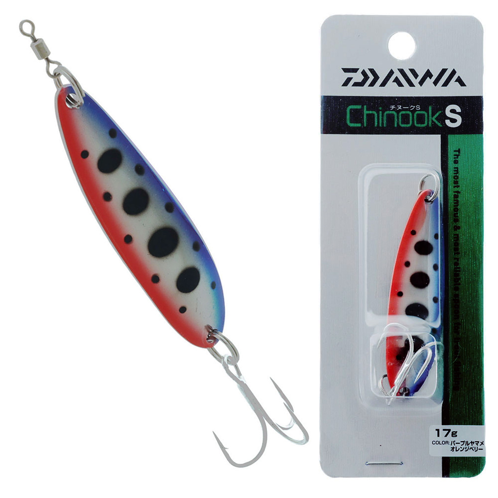 Daiwa Chinook S Trout Lure 17g Purple Yamame Orange Belly
