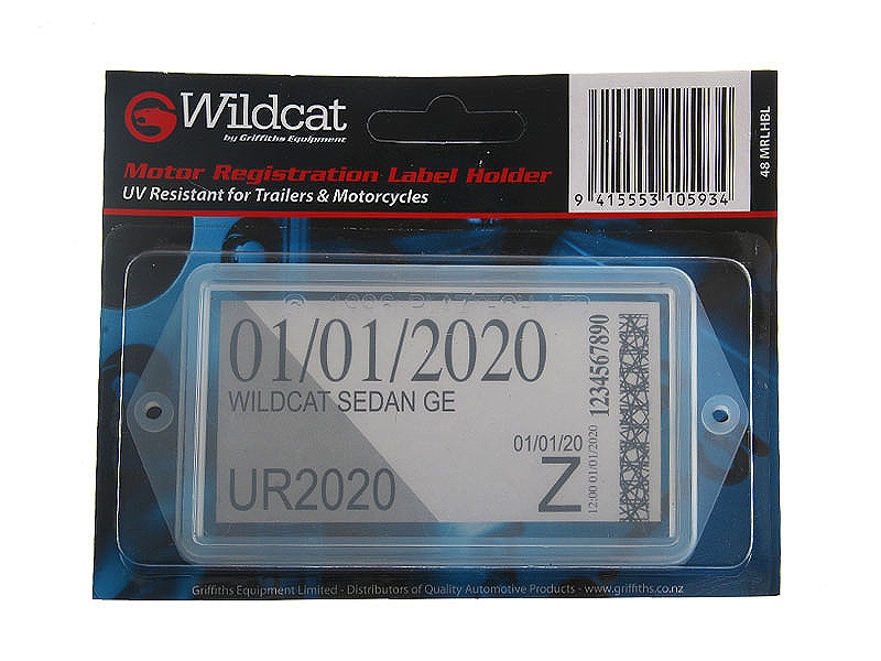 Wildcat Trailer Registration Sticker Holder