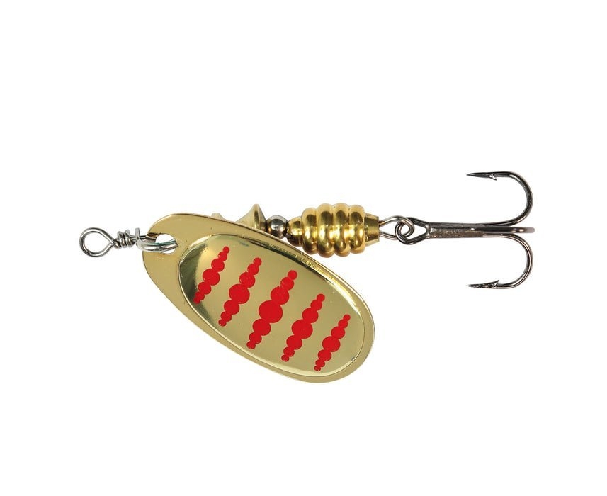 TT Lures Spintrix Spinner Lure #1 3.6g Gold Red Dots