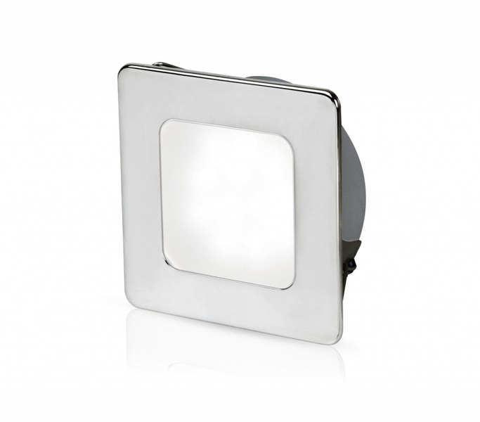 Hella Marine EuroLED 95 Gen 2 Downlight Square White - Stainless Steel Rim 12/24V