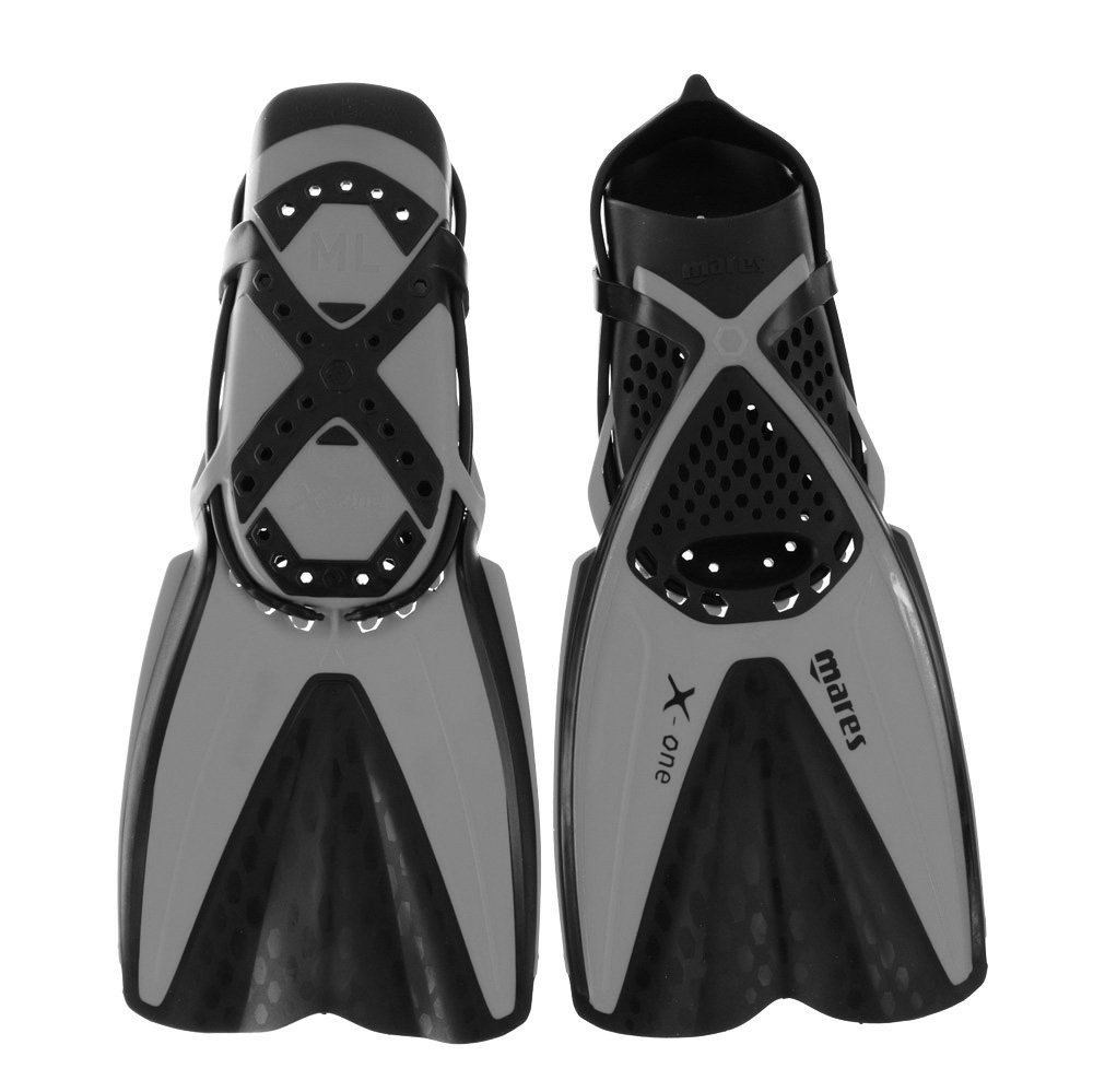 Mares Bonito X-One Adult Dive Mask Snorkel and Fins Set Dark Grey/Black