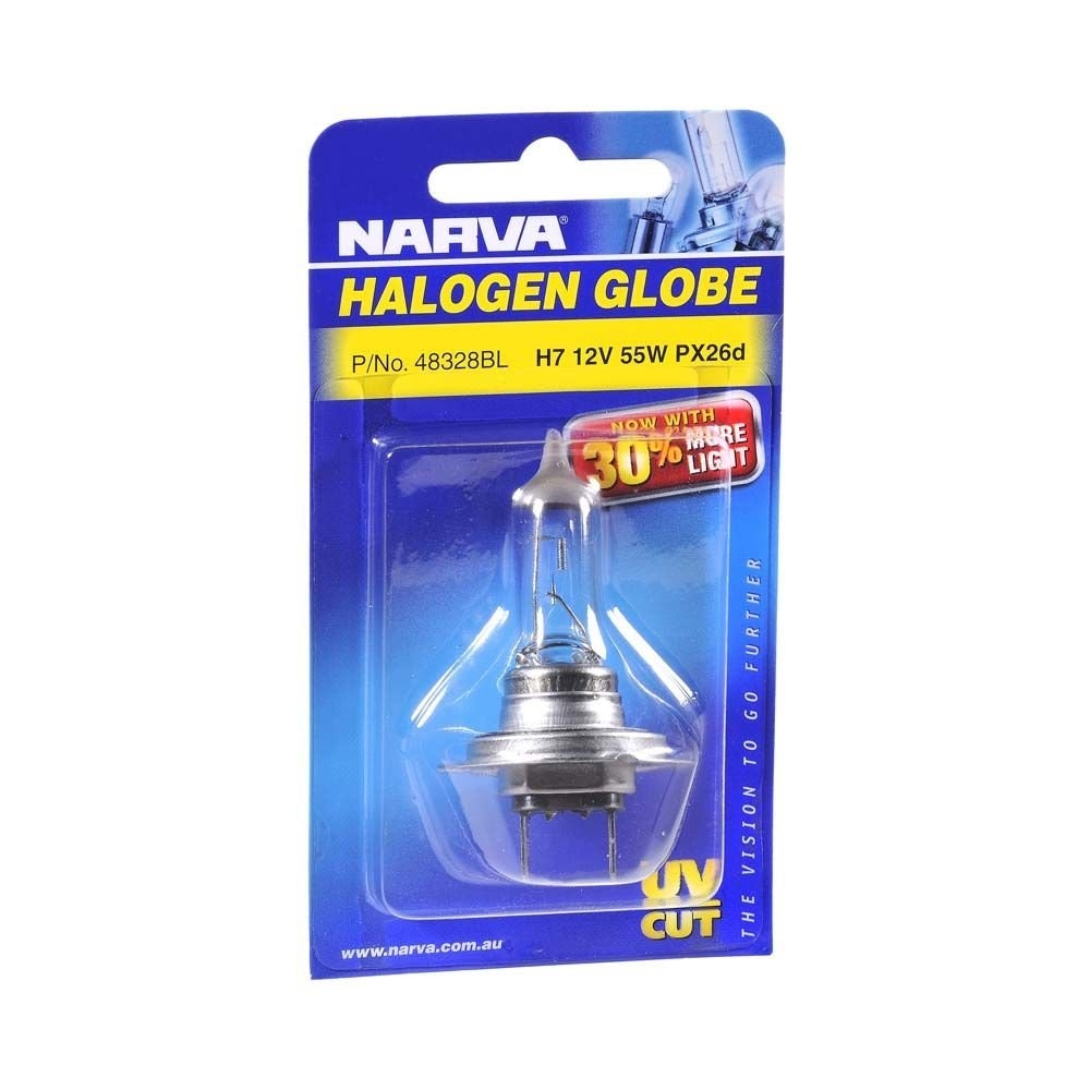 NARVA H7 PX26D Halogen Headlight Globe Blister Pack 12V 55W