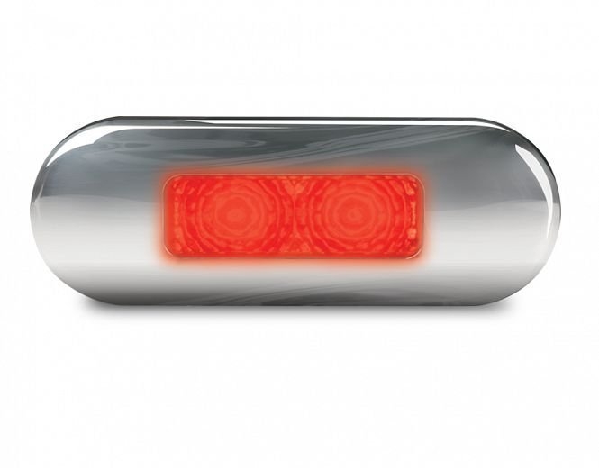 Hella Marine DuraLED Flush Mount Rear Position/End Outline Lamp Stainless Rim