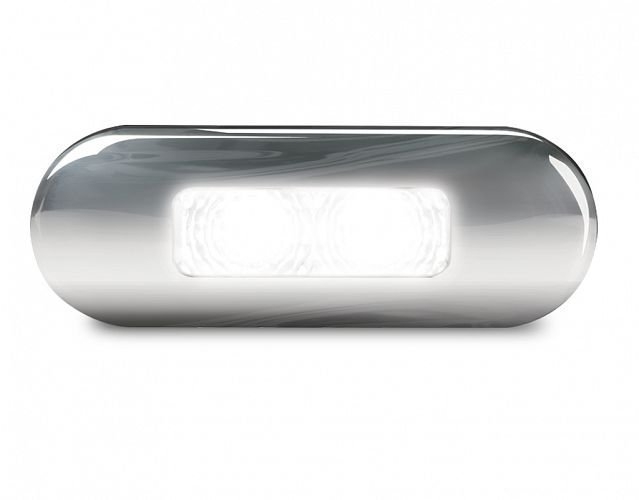 Hella Marine DuraLED Flush Mount Front Position/End Outline Lamp Stainless Rim